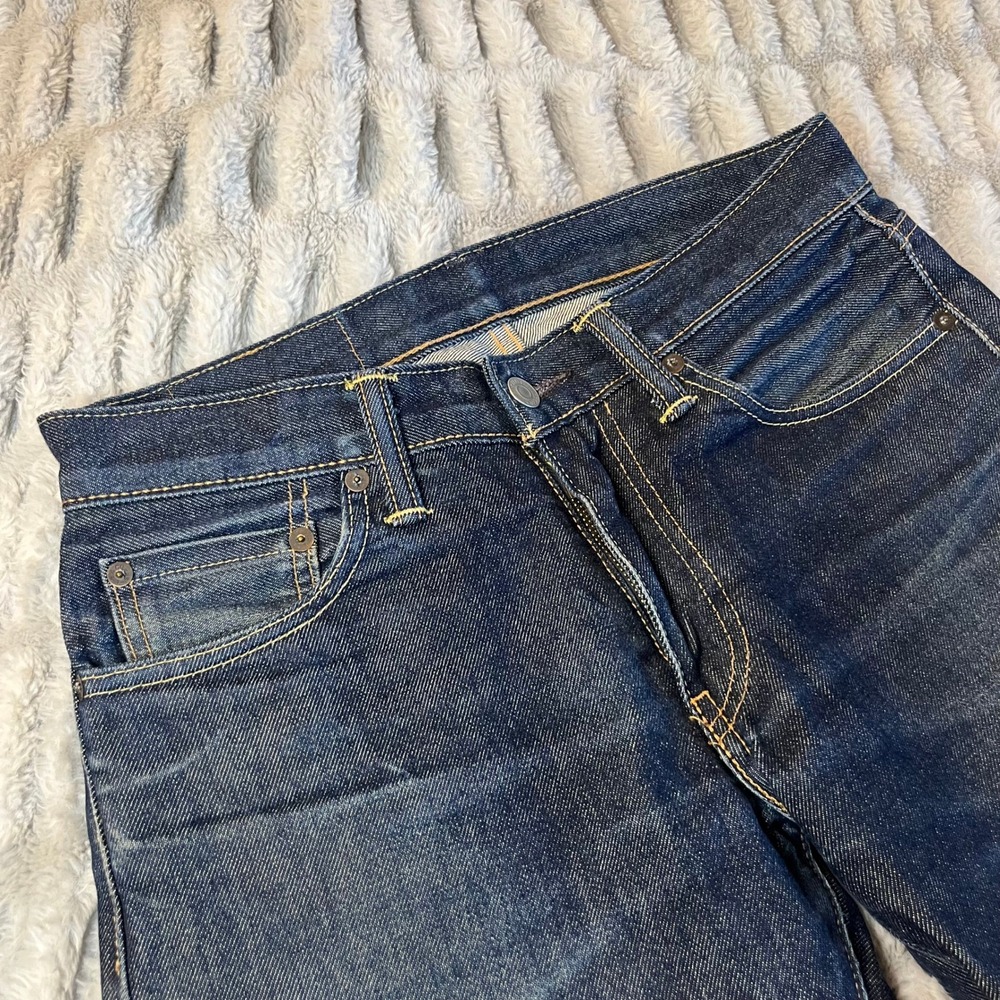 Levi Strauss Co SELVEDGE 511 Slim‎ Fit Dark Wash Denim Jeans TAG W29 L30